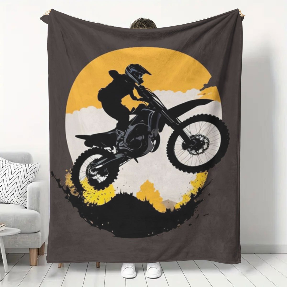 Outdoor Adventure Ideas - Premium Motocross Dirt Bike Graphic Sunset