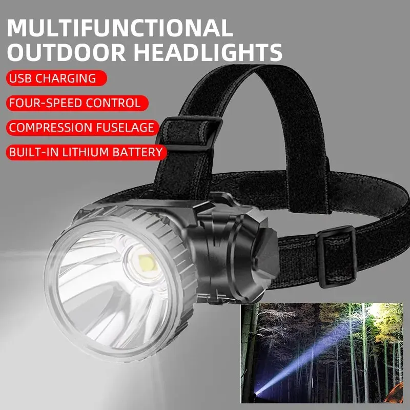 LED Strong Light Five Headed O - Headlamp Waterproof Rechargeable 评论和价格