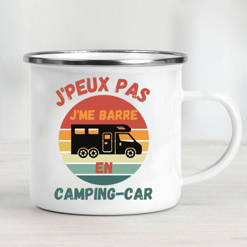 Camping Car Enamel Mug Adventu - Outdoor Adventure Ideas 评论和价格